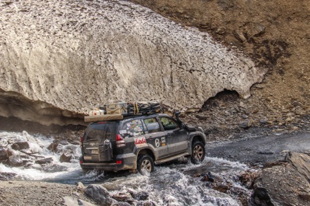 crossing glacier water overlander crossing water