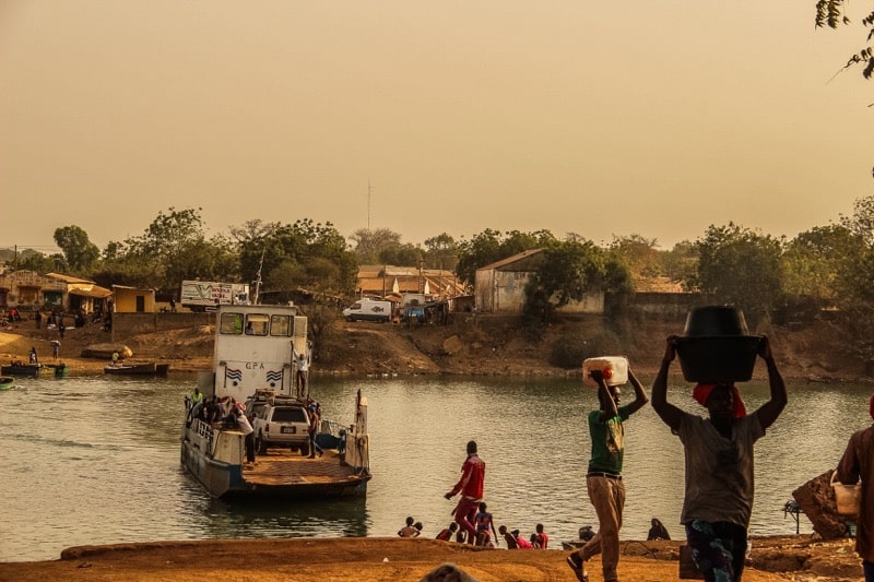 Ferry crossing on the Gambia River