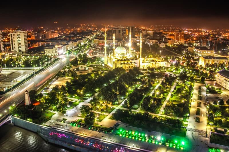 grozny in the evening